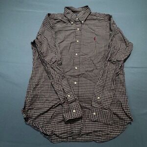 Polo Ralph Lauren Classic‎ Fit Button Down Plaid Long Sleeve Shirt Mens M
